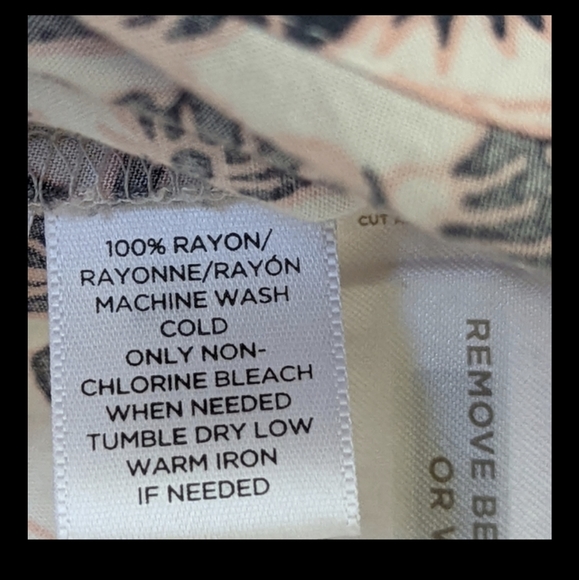 LOFT | Floral Shirtdress, Button Down Tie Waist Cap Sleeve, Pink & Blue - Picture 14 of 14